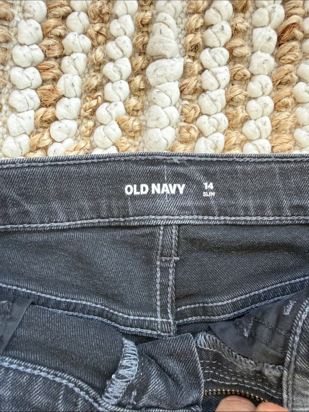 Old Navy Black Denim Frayed Hem Girls Shorts